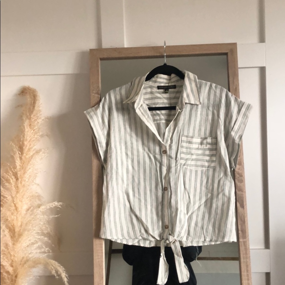 Striped linen top